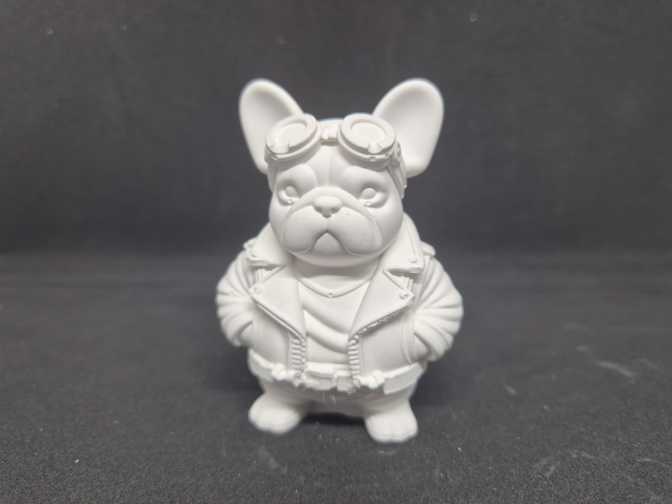 Булдог с кожено яке